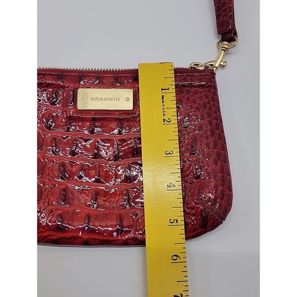 BRAHMIN Melbourne Betty Lacquer Red Glossy Zip Wristlet Clutch Red NWOT Has Card - Picture 13 of 16
